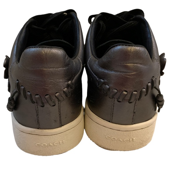 COACH Gunmetal Tea Rose Metallic Low Top Sneakers - Picture 5 of 11